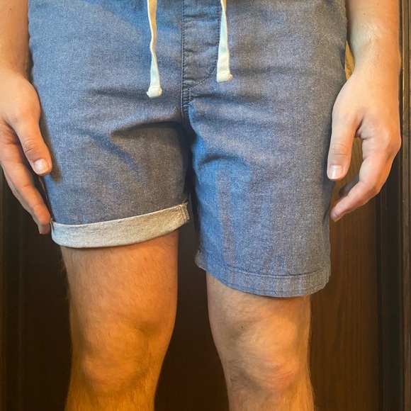 Blue Drawstring Shorts - Picture 2 of 3